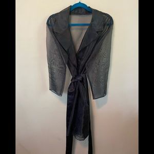 Organza sheer trench